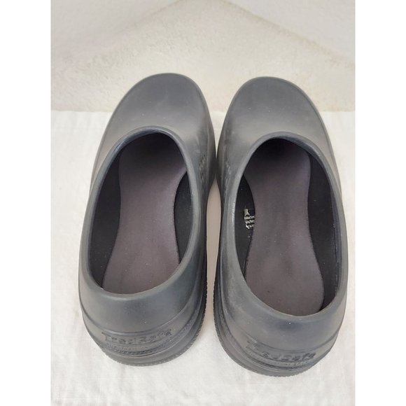 TREDSAFE Womens 6 Mens 5 Black Shoes Slip Oil Resistant Slip On Clog Nursing - Picture 4 of 7